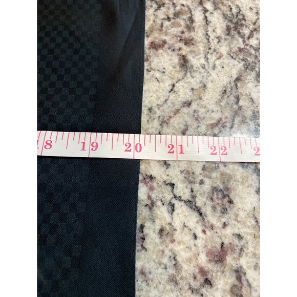 Vintage Square Scarf  Solid Black Checker Lightweight Neck Wrap Bandana 20 x 20 - Picture 5 of 5